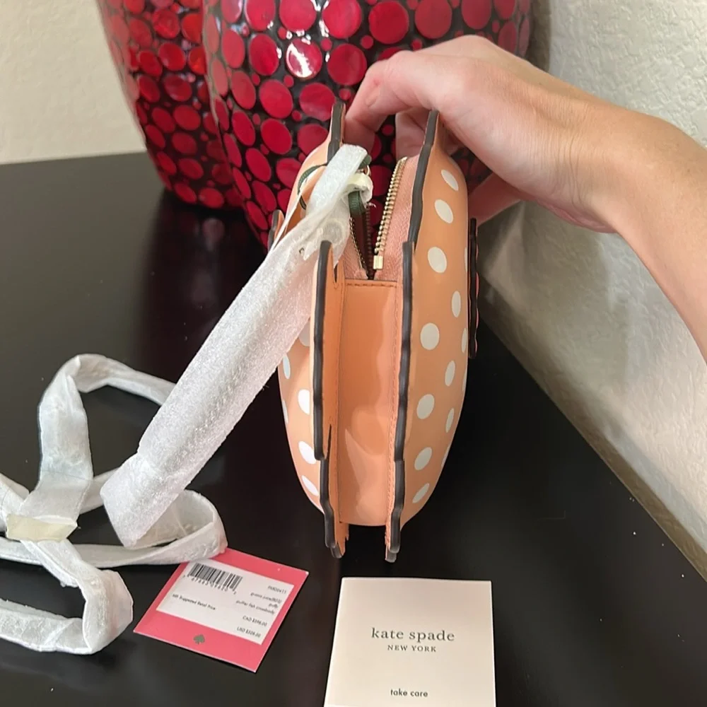 RESERVED Kate Spade NWT Puffy Puffer Fish Crossbody - Picture 9 of 11